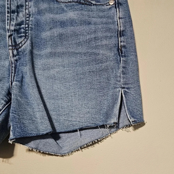 Serra by Joie Rucker Denim Shorts Women's Size 27 Button Fly Blue Distressed - Picture 6 of 8